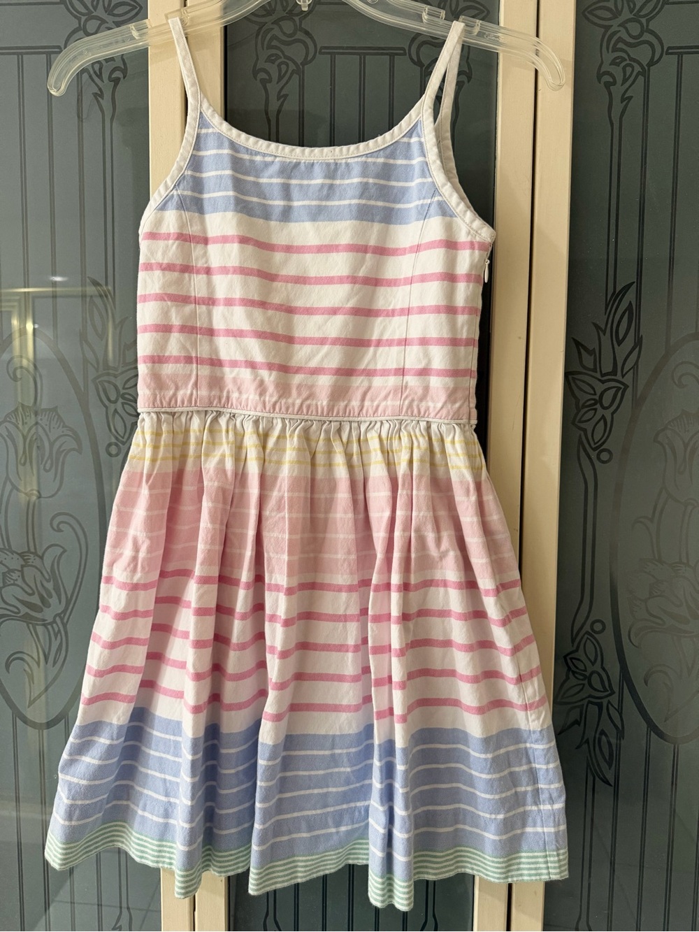 Polo by Ralph Lauren Pastel Stripe Cotton Sundress - Pink, Blue, White